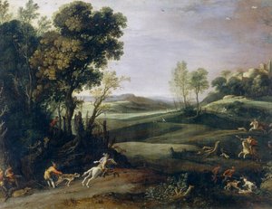 Caza de jabalíes de Paul Bril